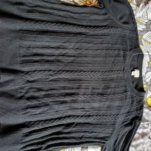 Basic black cable knit sweater